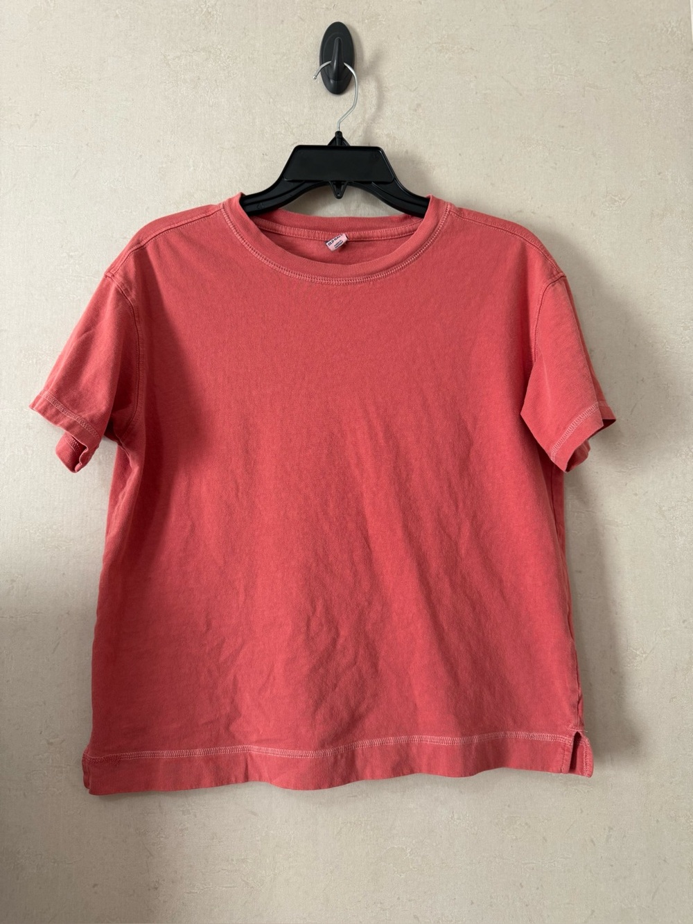 Old Navy Vintage-Wash Coral Tee | Size XS | Soft Cotton Relaxed Fit